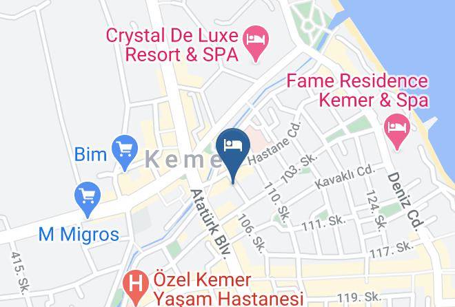 Kemer - Kaftans Hotel By Rrh&r All Inclusive Adults Only Maps