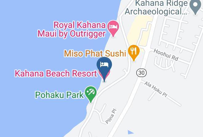Maui - Kahana Beach Resort Maps