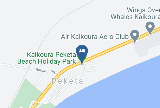 Kaikoura - Kaikoura Peketa Beach Holiday Park Maps
