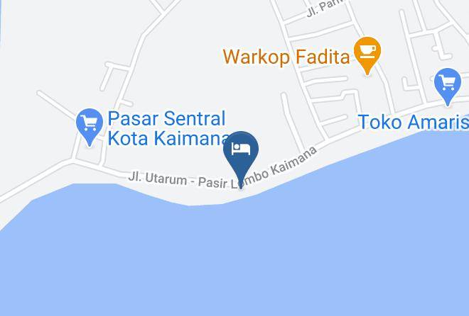 Kaimana Regency - Kaimana Beach Hotel Maps