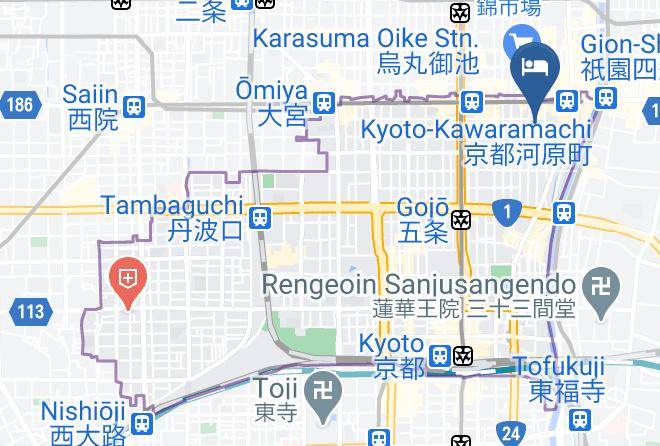 Kyoto City Shimogyo Ward - Kakishibu An Machiya Residence Inn Maps
