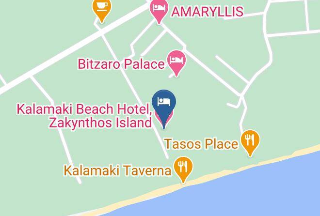Zakinthos - Kalamaki Beach Hotel Zakynthos Island Maps