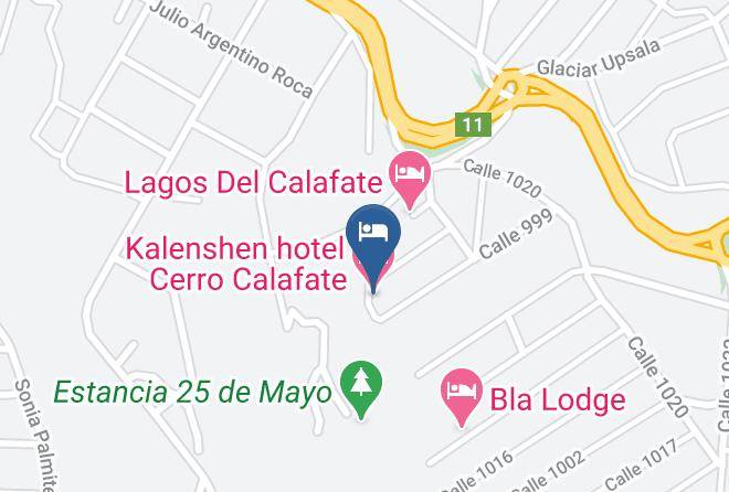 Lago Argentino - Kalenshen Hotel Cerro Calafate Maps