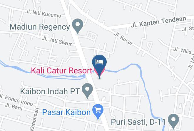 Madiun Regency - Kali Catur Resort Hotel Maps