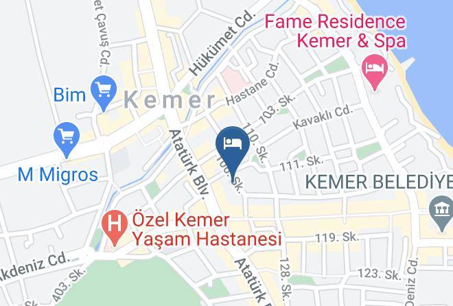 Kemer - Kaliptus Hotel Maps