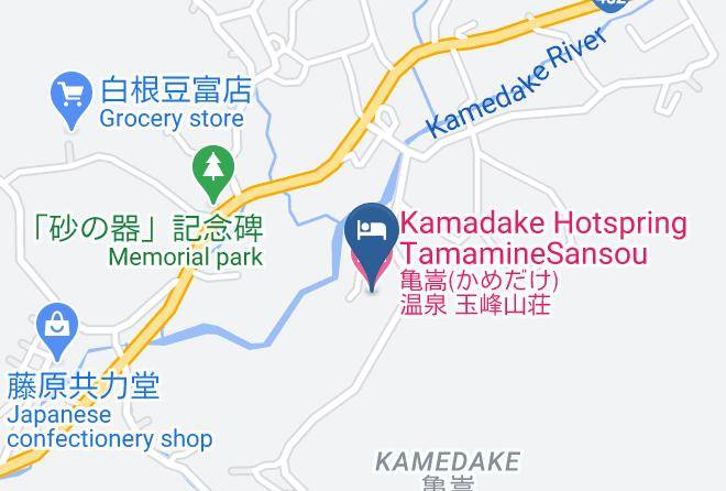Okuizumo Townnita District - Kamadake Hotspring Tamaminesansou Maps