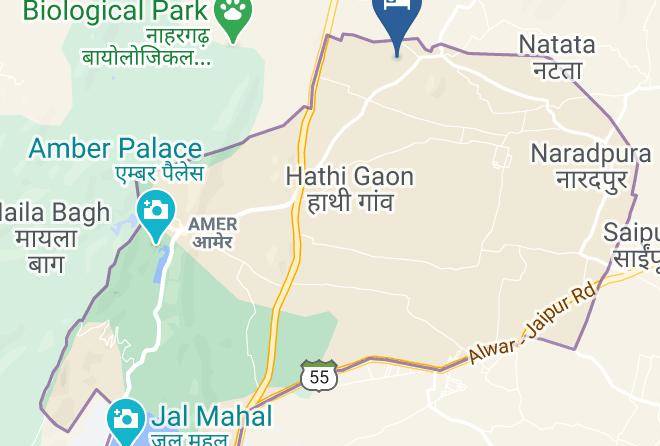 Jaipur - Bara Bungalow Amer Jaipur Maps