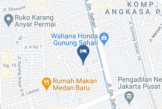Central Jakarta - Kamar Keluarga Sawah Besar Syariah Maps