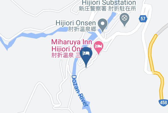 Ohkura Vil Mogami District - Kameya Ryokan Hijiori Onsen Maps