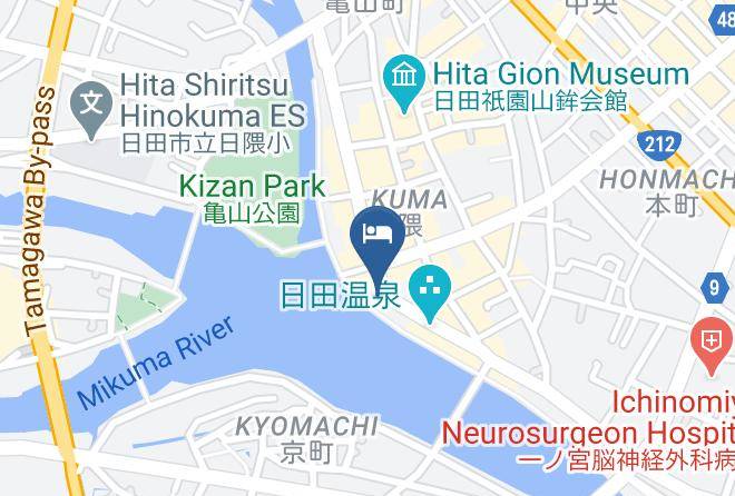 Hita City - Kameyama Tei Hotel Maps