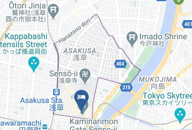 Taito Ward - Kaminarimon Ryokan Maps