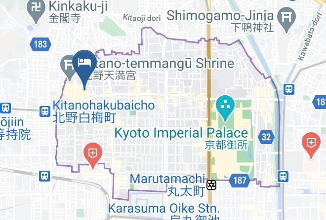Kyoto City Kamigyo Ward - Kamishichiken Hitoyado Maps