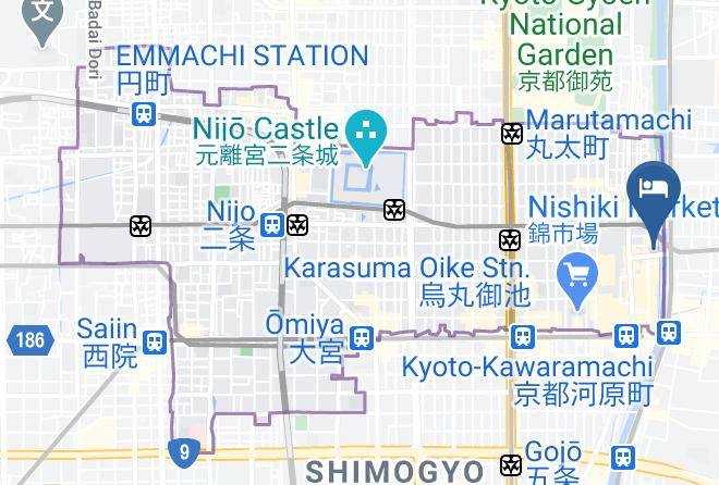 Kyoto City Nakagyo Ward - Kamogawakan Maps
