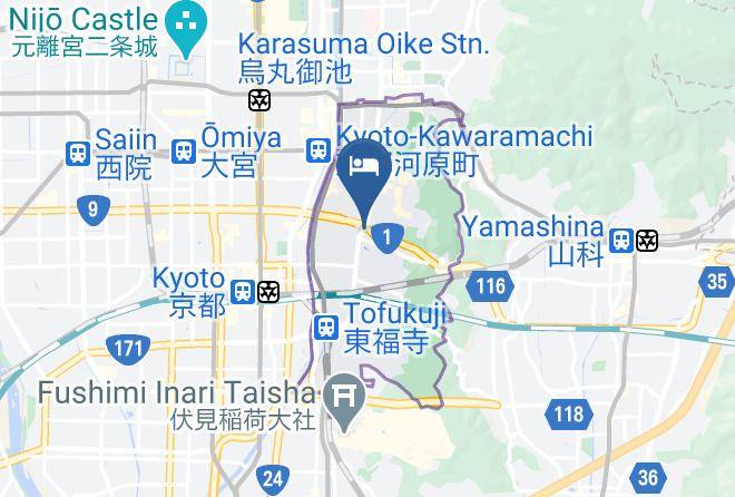 Kyoto City Higashiyama Ward - Kamon Inn Higashiyama Gojo Maps