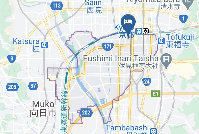Kyoto City Minami Ward - Kamon Inn Toji Michi Maps