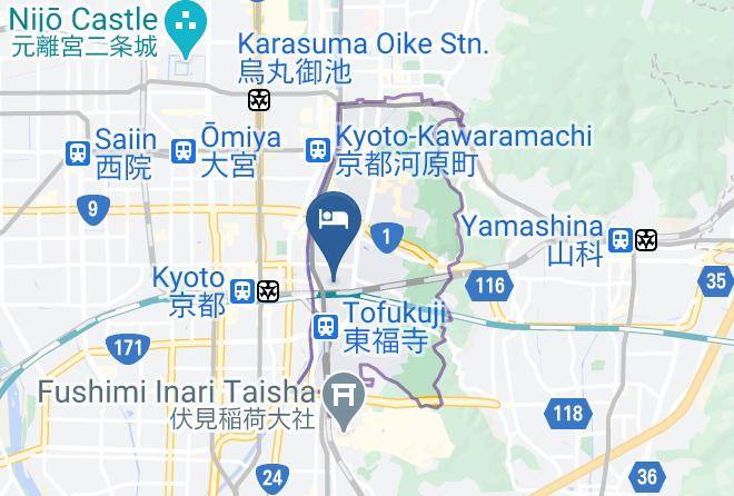 Kyoto City Higashiyama Ward - Kamoya Ryokan Maps