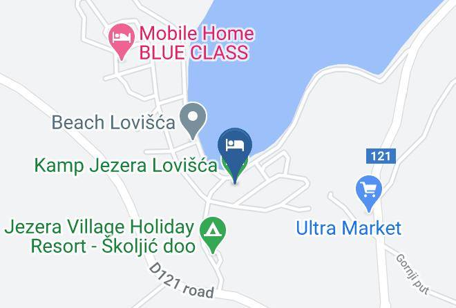 Tijesno - Kamp Jezera Lovisca Maps