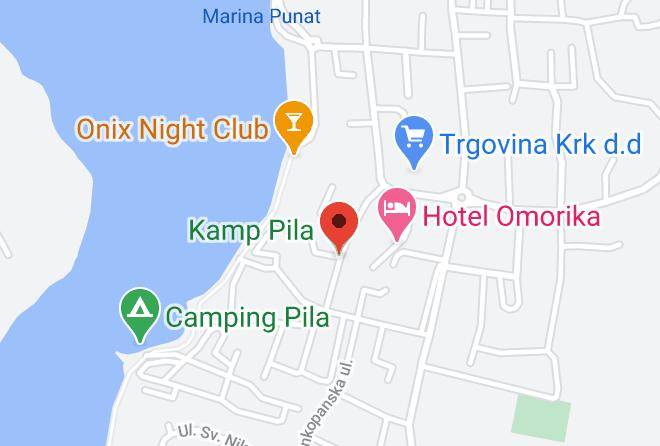 Punat - Kamp Pila Maps