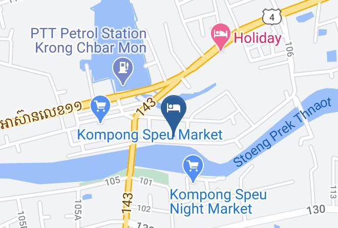 Chbar Mon Town - Kampong Speu City Hotel Maps