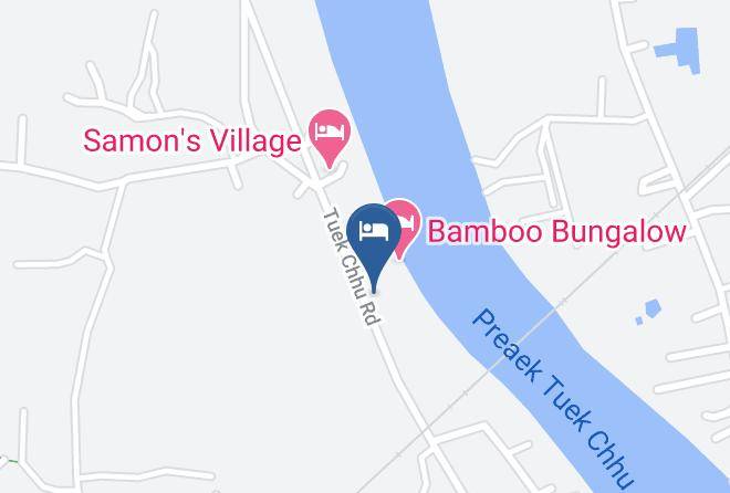 Kampot Town - Kampot River Bungalow Maps