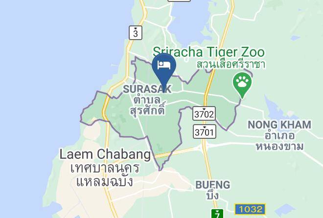 Si Racha District - Kanda Resort Rai Kluai Maps