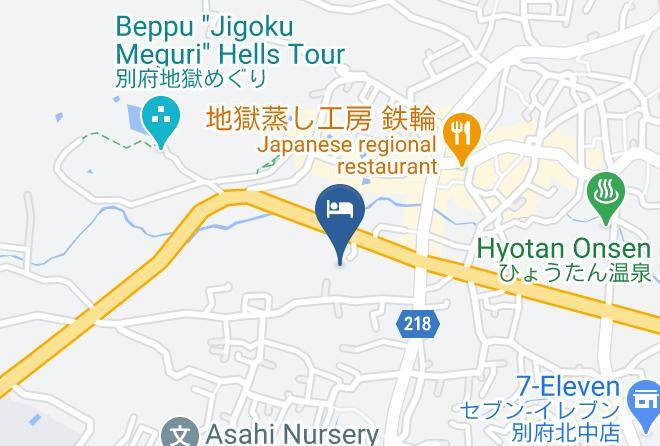 Beppu City - Kappo Ryokan Kannawa Bettei Maps