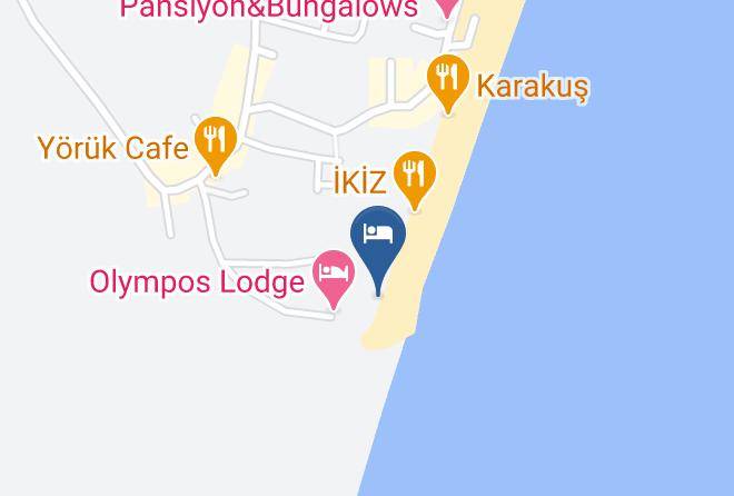Antalya - Kara Kedi Beach Bungalow Maps