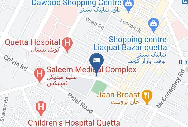 Quetta - Karachi Hotel Maps