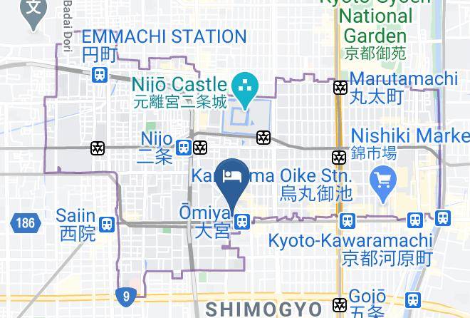 Kyoto City Nakagyo Ward - Karaksa Hotel Kyoto One Maps