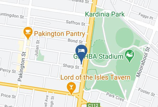 Greater Geelong - Kardinia Park Motel Maps