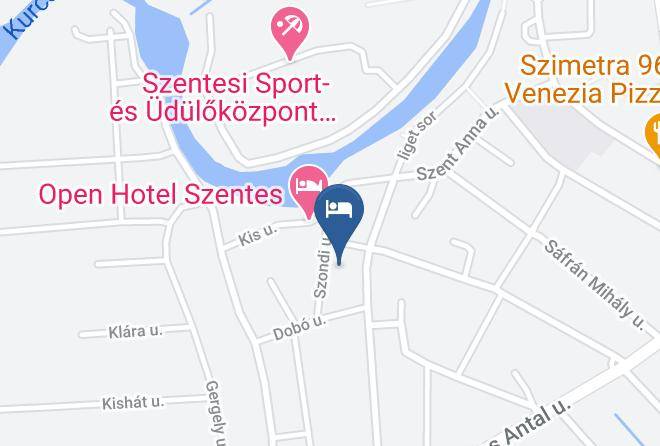 Szentes - Karikatura Vendeghaz Maps