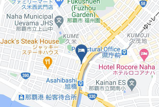 Naha City - Kariyushi Condominium Resort Naha Living Inn Asahibashiekimae Annex Maps