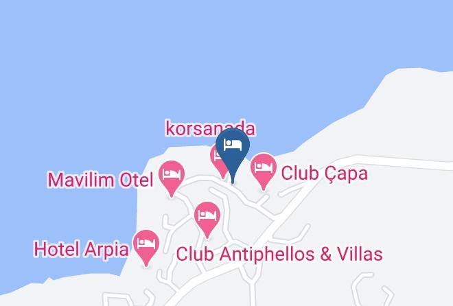 Kas Hotel Barbarossa Map