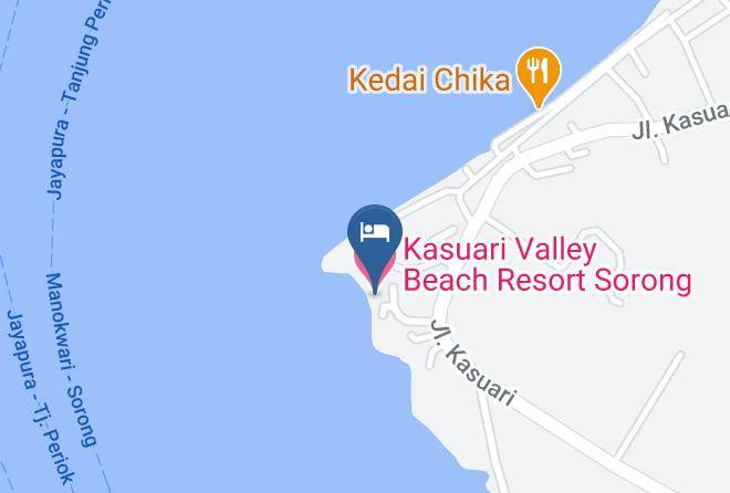 Kota Sorong - Kasuari Valley Beach Resort Sorong Maps