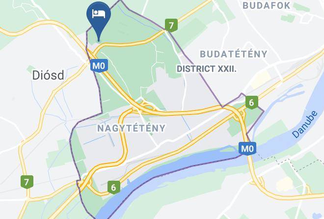 Budapest 22 Kerulet - Katalin Panzio Motel Maps