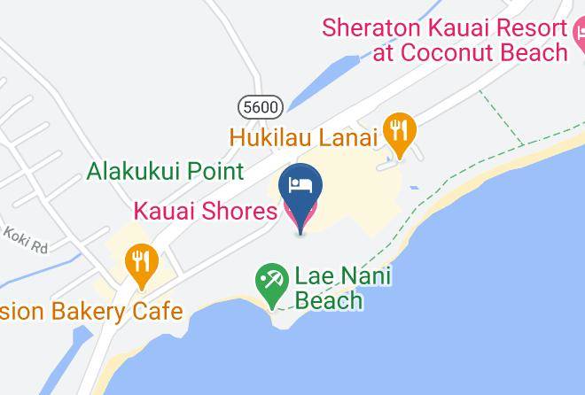 Kauai - Kauai Shores Hotel Maps