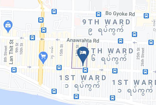 Yangon West - Kaung Su San Hotel Maps