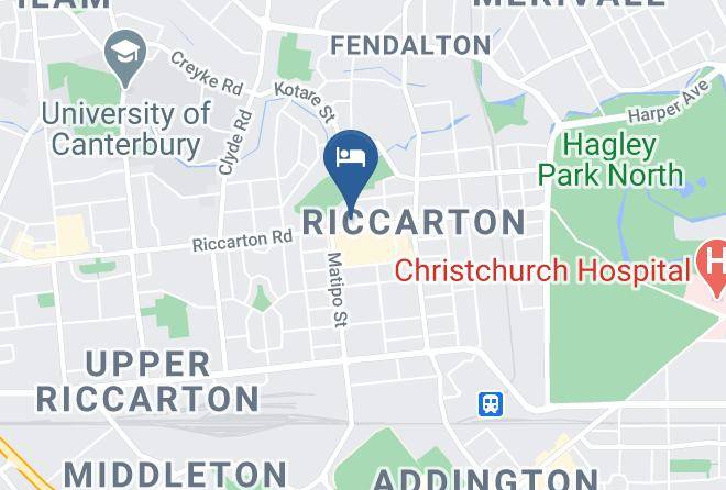 Christchurch - Kauri Motel On Riccarton Maps