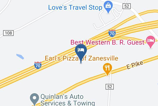 Muskingum - Kautilya Zanesville Hotel Maps