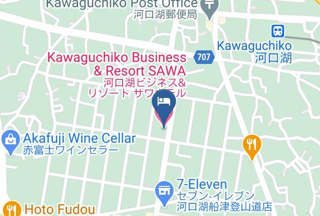 Fujikawaguchiko Townminamitsuru District - Kawaguchiko Business & Resort Sawa Hotel Maps