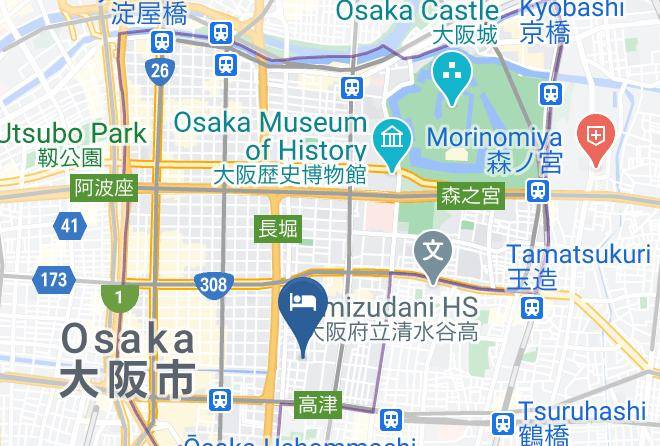 Osaka City Chuo Ward - Kawarayamachi Crystal Hotel Maps