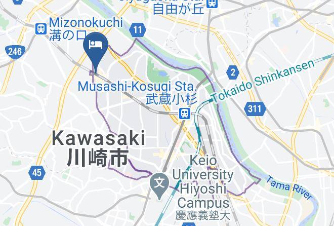 Kawasaki City Nakahara Ward - Kawasaki Daiichi Hotel Musashi Shinjo Maps
