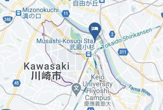 Kawasaki City Nakahara Ward - Kawasaki Green Plaza Hotel Maps
