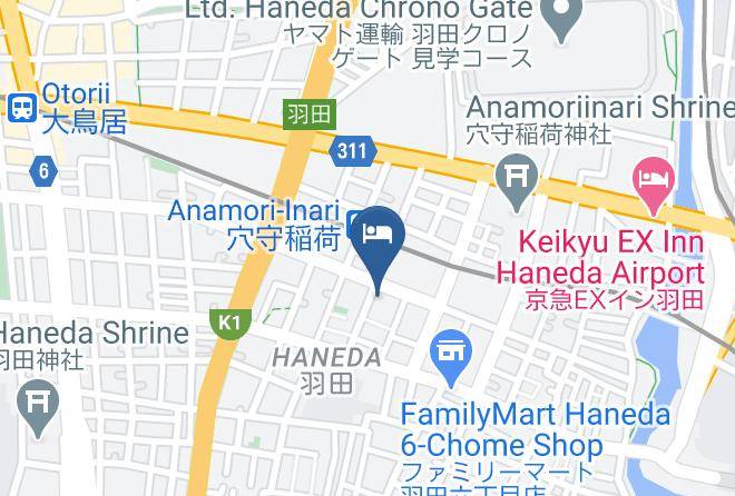 Ota Ward - Keikyu Ex Inn Haneda Anamori Inari Station Maps