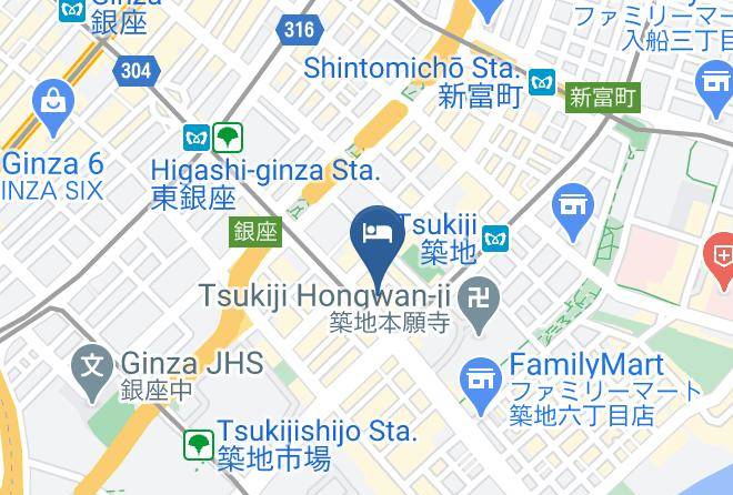 Chuo Ward - Keikyu Ex Inn Higashi Ginza Maps