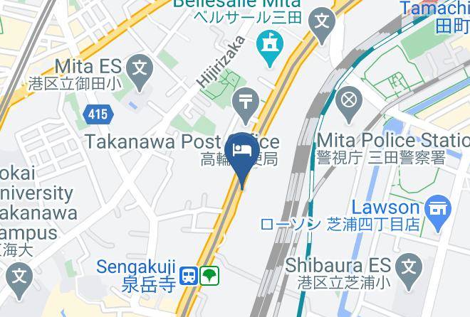 Minato Ward - Keikyu Ex Inn Shinagawa Sengakuji Station Maps
