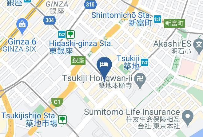 Chuo Ward - Keio Presso Inn Higashi Ginza Maps