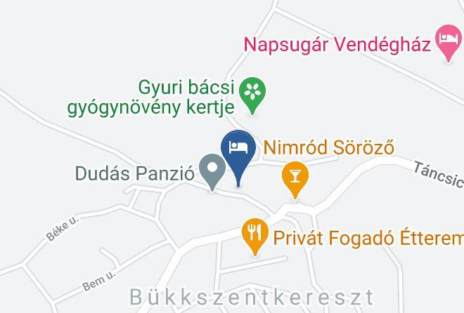 Bukkszentkereszt - Kekfesto Vendeghaz Maps