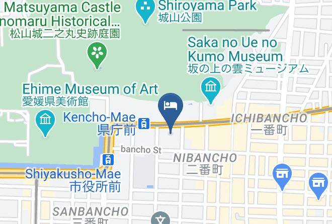 Matsuyama City - Kenchomae Hotel Abis Matsuyama Maps