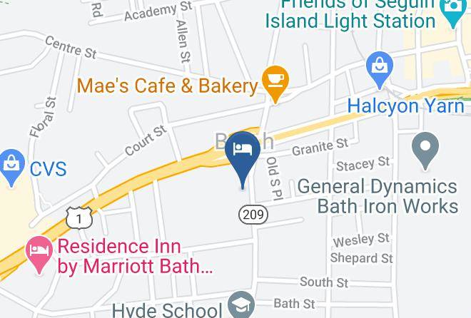 Sagadahoc - Kennebec Inn Bed And Breakfast Maps